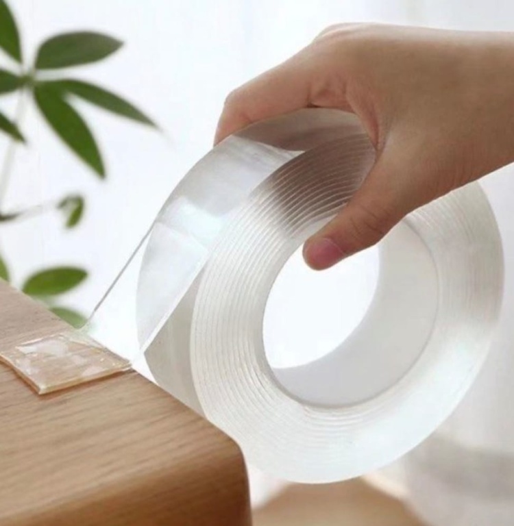 Двухсторонний прозрачный скотч 30 мм х 5 м, 1 шт