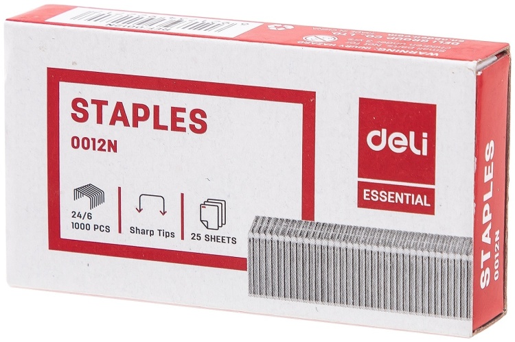  Скобы DELI № 24/6 1000 шт